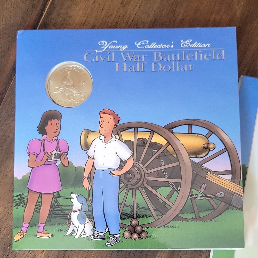 1995 Young Collectors Edition Civil War Battlefield Uncirculated Cld Half Dollar